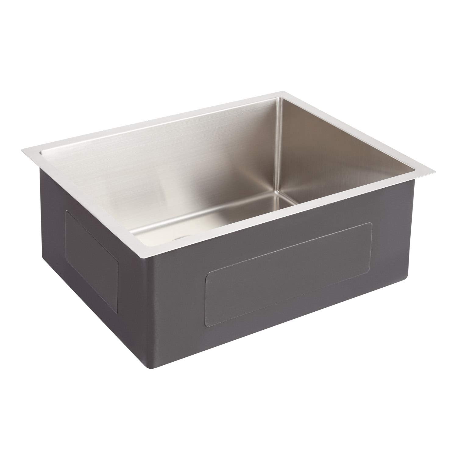 Signature Hardware 448364 Ortega 24" Drop In or Undermount Single Basin Stainless Steel Kitchen Sink