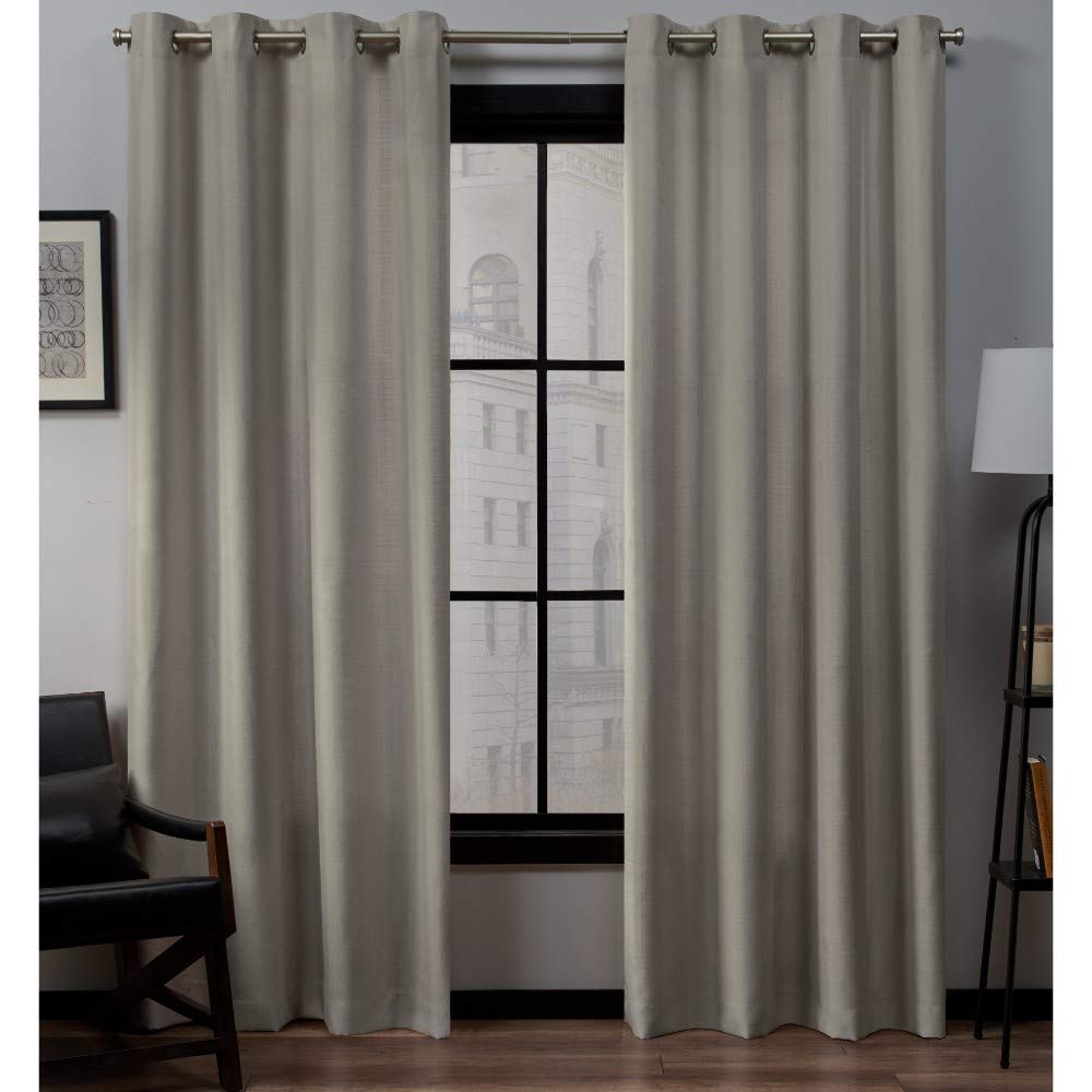 Exclusive Home Loha Linen Grommet Top Curtain Panel Pair, 54"x108", Vintage Linen