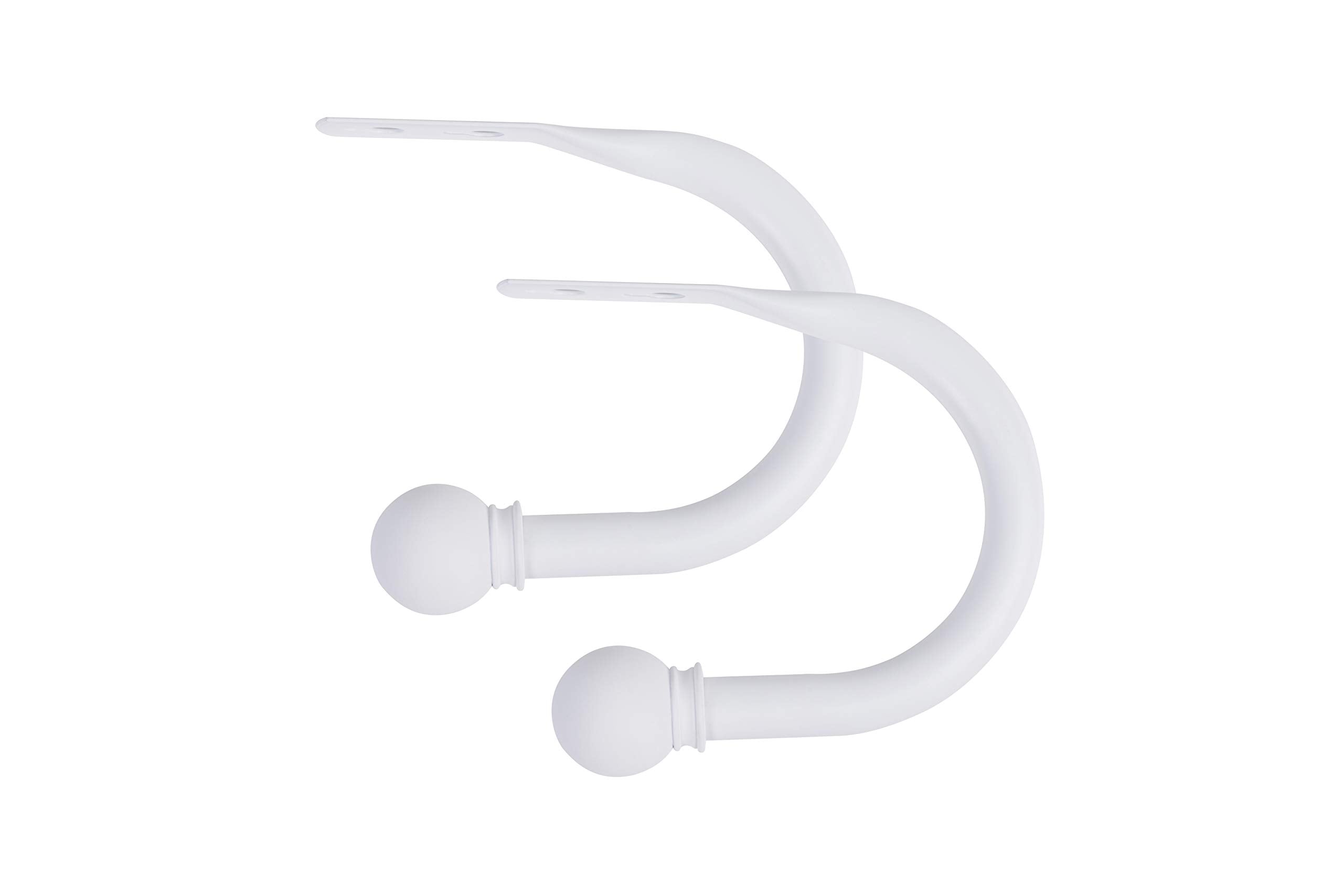 THE HAVEN COLLECTION Tiebacks in White, 1.38" Long, Set of 2