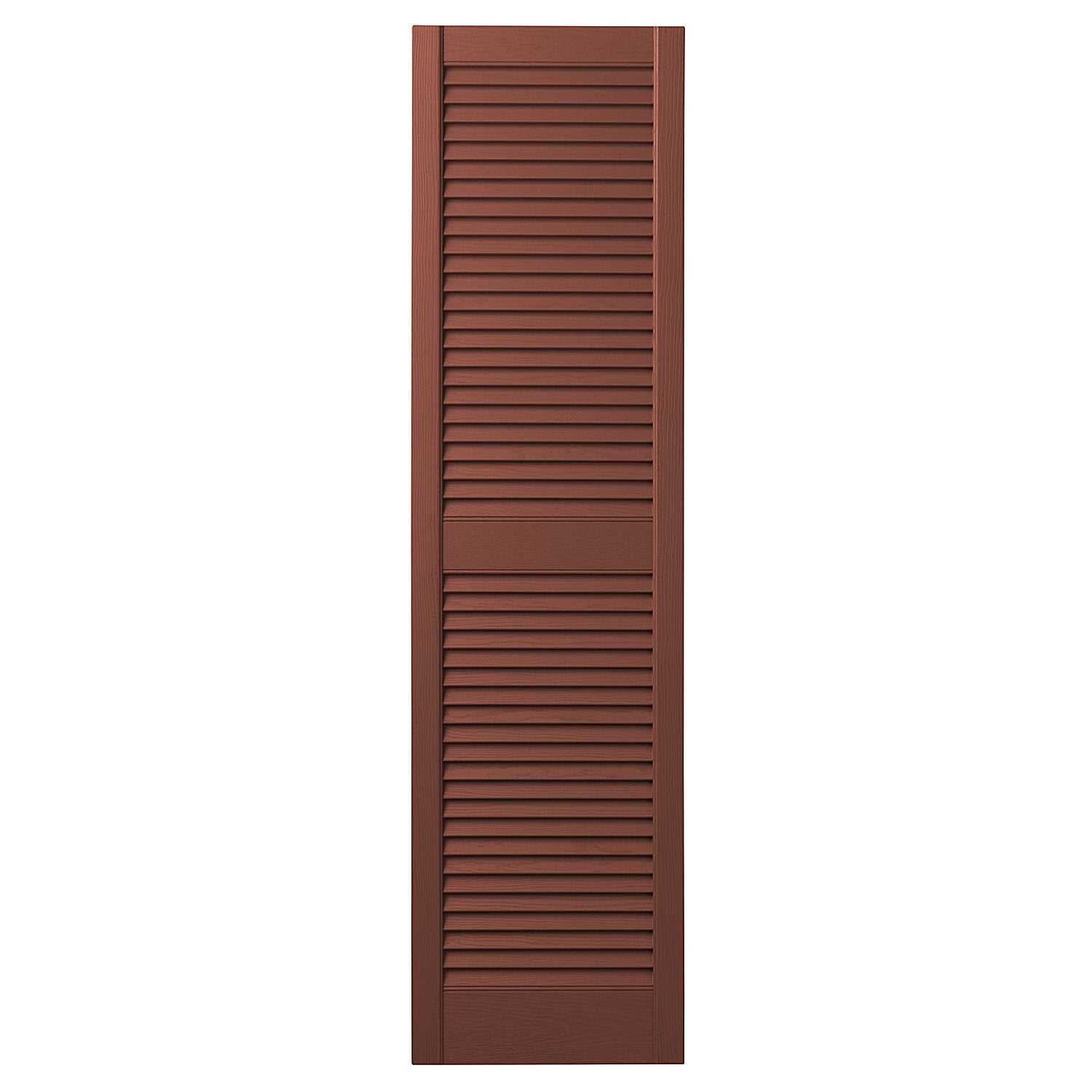 Ply Gem Shutters and Accents VINLV1567 38 Louvered Shutter, 15", Red