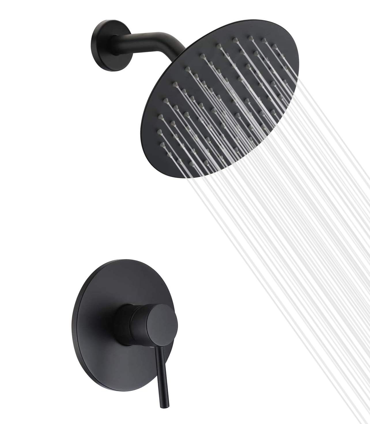 sumerain Black Shower Faucet, Matte Black Shower Fixtures Shower Mixer, Rough-in Valve Included