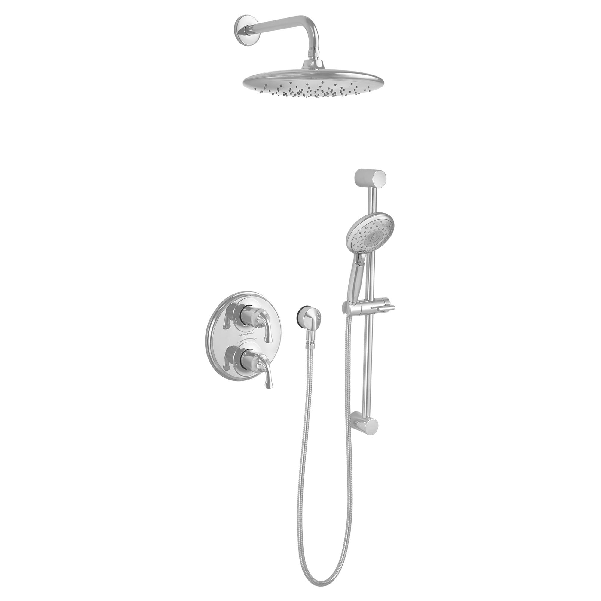 American Standard 9038001.002 Spectra Water Saving Rain Shower Head 11-inch 1.8 GPM, Polished Chrome