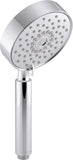 KOHLER 22166-G-CP Purist Four-Function Handshower, Handheld Showerhead with 3 Spray Settings, 1.75 GPM, Polished Chrome