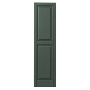 Ply Gem Shutters and Accents VINRP1567 55 Raised Panel Shutter, 15", Green