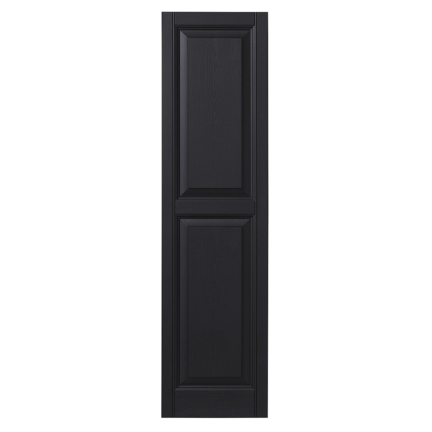 Ply Gem Shutters and Accents VINRP1551 33 Raised Panel Shutter, 15", Black