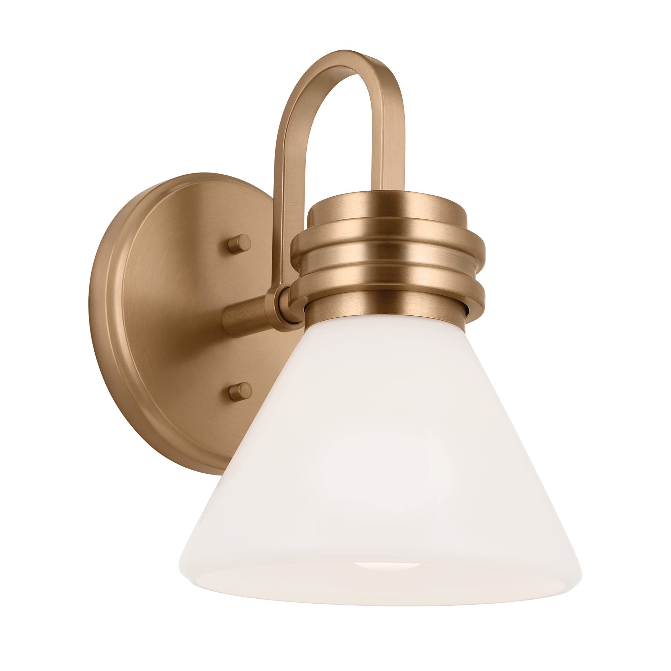 Kichler Farum 9.5 Inch 1 Light Wall Sconce with Opal Glass in Champagne Bronze