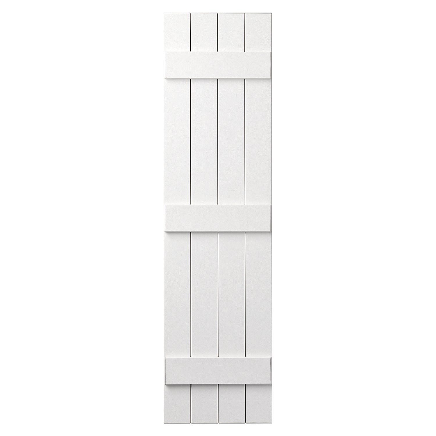 Ply Gem Shutters and Accents VIN4C1563 11 4 Board Closed Board & Batten Shutter, White