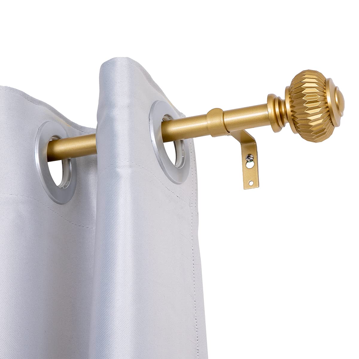 UTOPIA ALLEY 3/4 Inch Curtain Rod - Curtain Rods For Windows 28 to 48 Inch, Adjustable Drapery Rods, Gold Curtain Rods, Bedroom & Living Room Decorative Curtain Rods, Tapestry Poles (Gold, 28"-48")