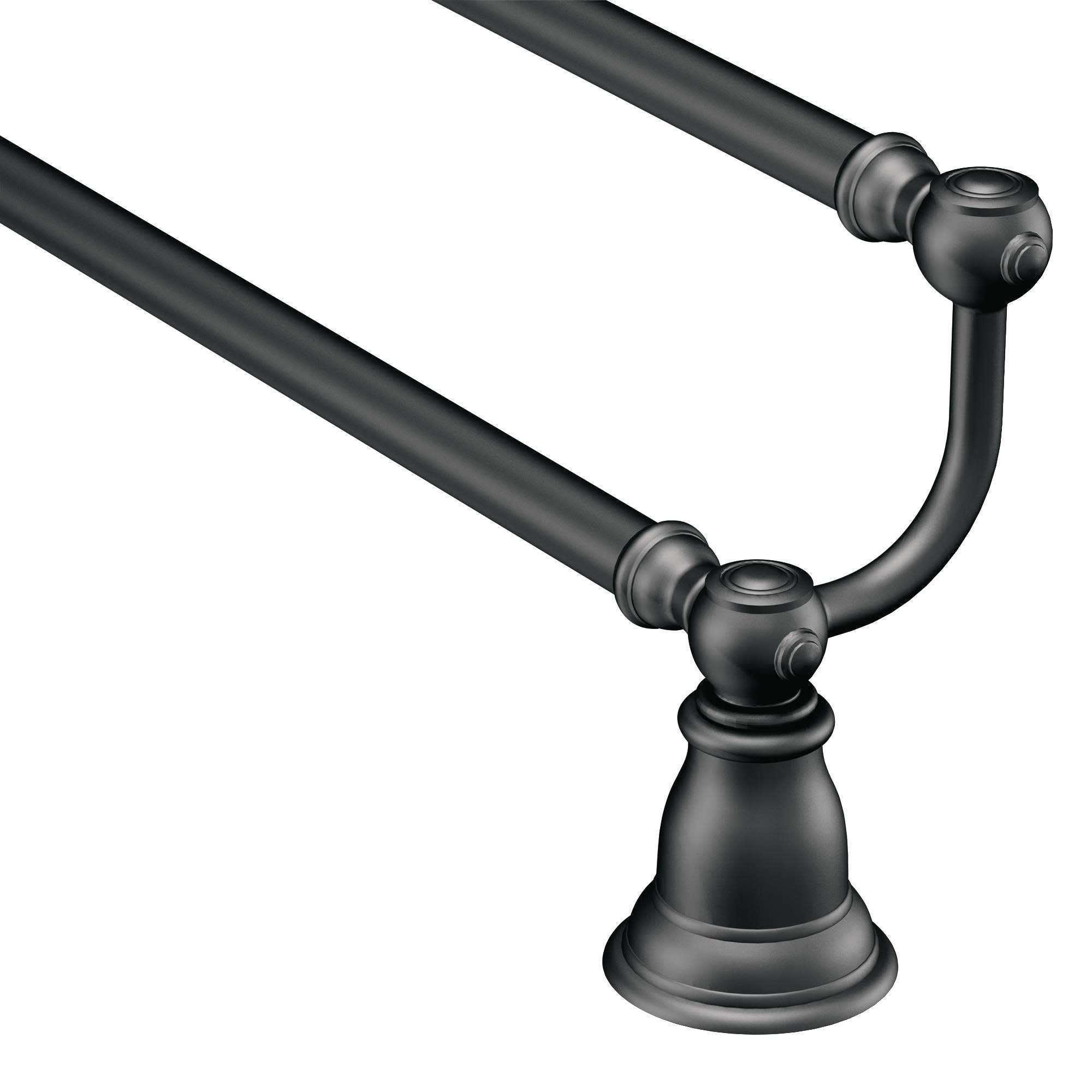 Moen YB5422WR Kingsley 24-Inch Bathroom Double -Towel Bar, Wrought Iron