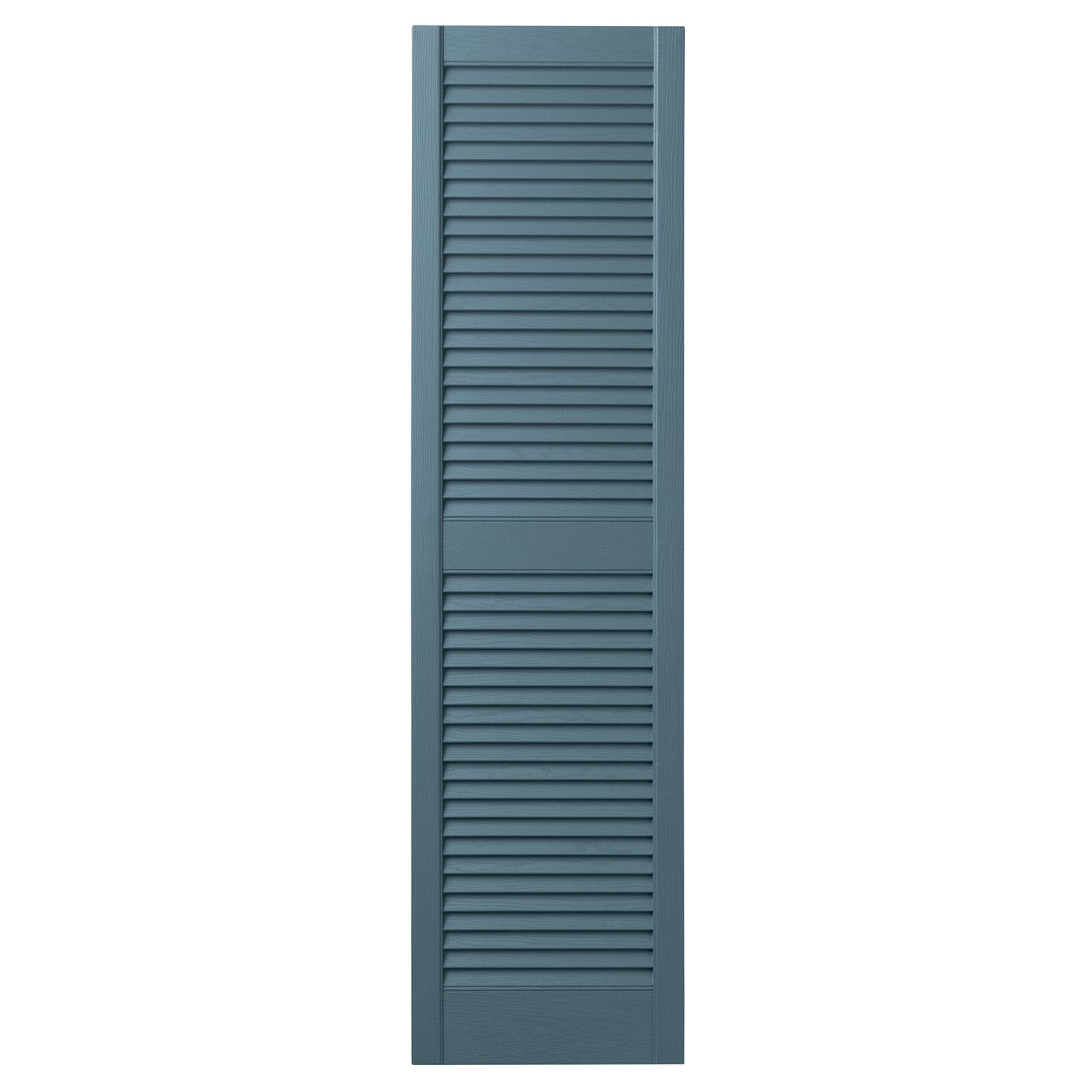 Ply Gem Shutters and Accents VINLV1551 BLU Louvered Shutter, 15", Coastal Blue