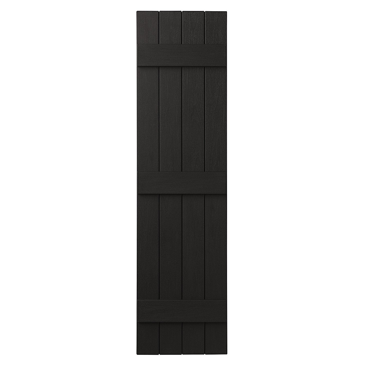 Ply Gem Shutters and Accents VIN4C1555 PE 4 Board Closed Board & Batten Shutter, Peppercorn