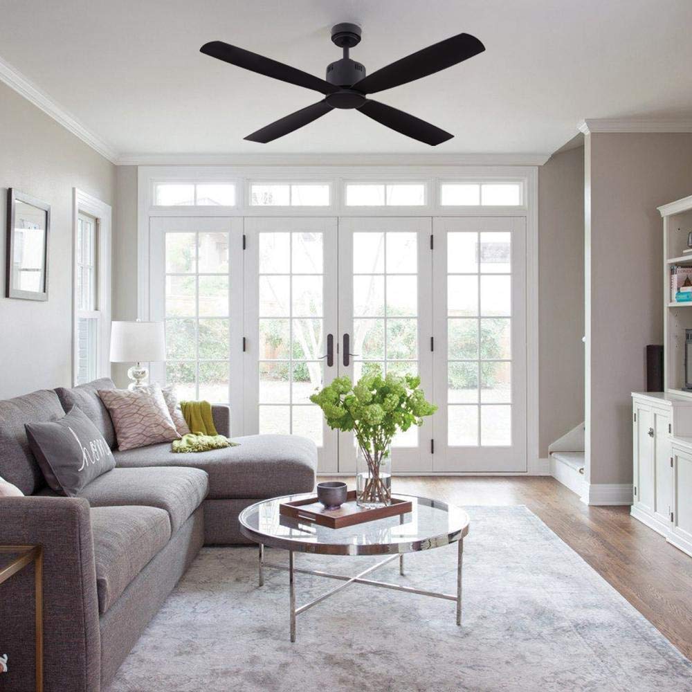 Kitteridge 52 in. Indoor Matte Black Ceiling Fan