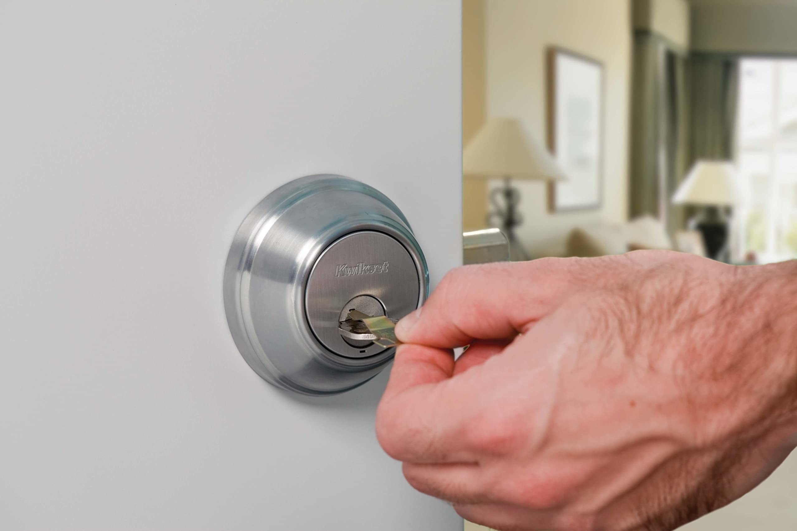 Kwikset 665-S Double Cylinder Deadbolt with SmartKey from The 660 Series - Satin Nickel