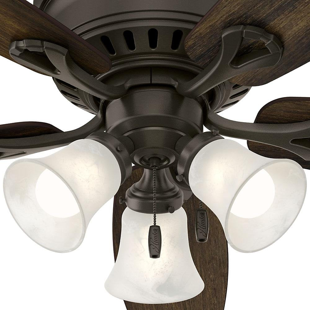 Hunter 52016 Oakhurst 52 in. LED Indoor Low Profile New Bronze Ceiling Fan