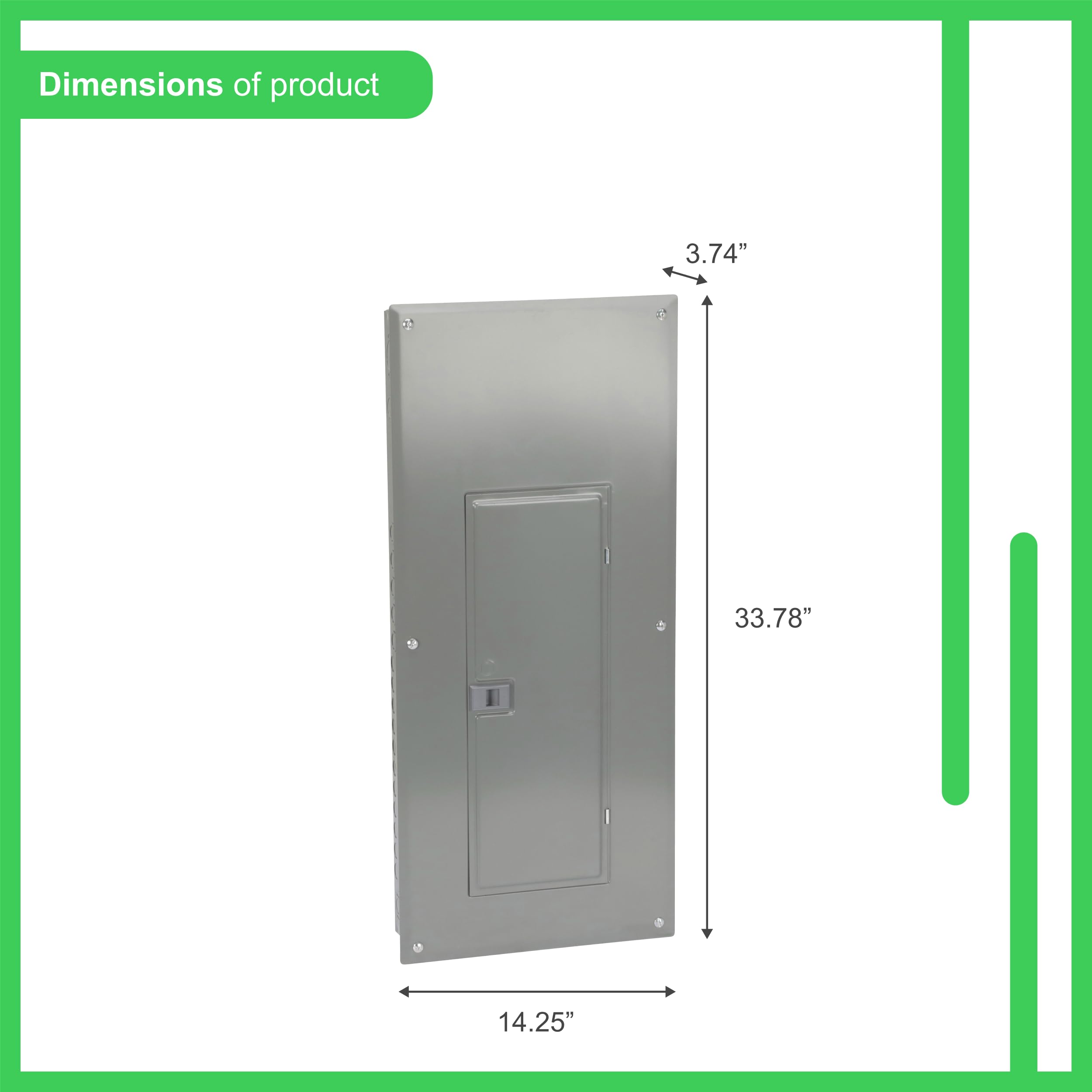 Square D - HOM3060M100PC Homeline Load Center with Cover, 100-Amp Convertible Main Breaker, 1-Phase, 30-Space, 60-Circuit, Indoor, Plug-on Neutral Ready