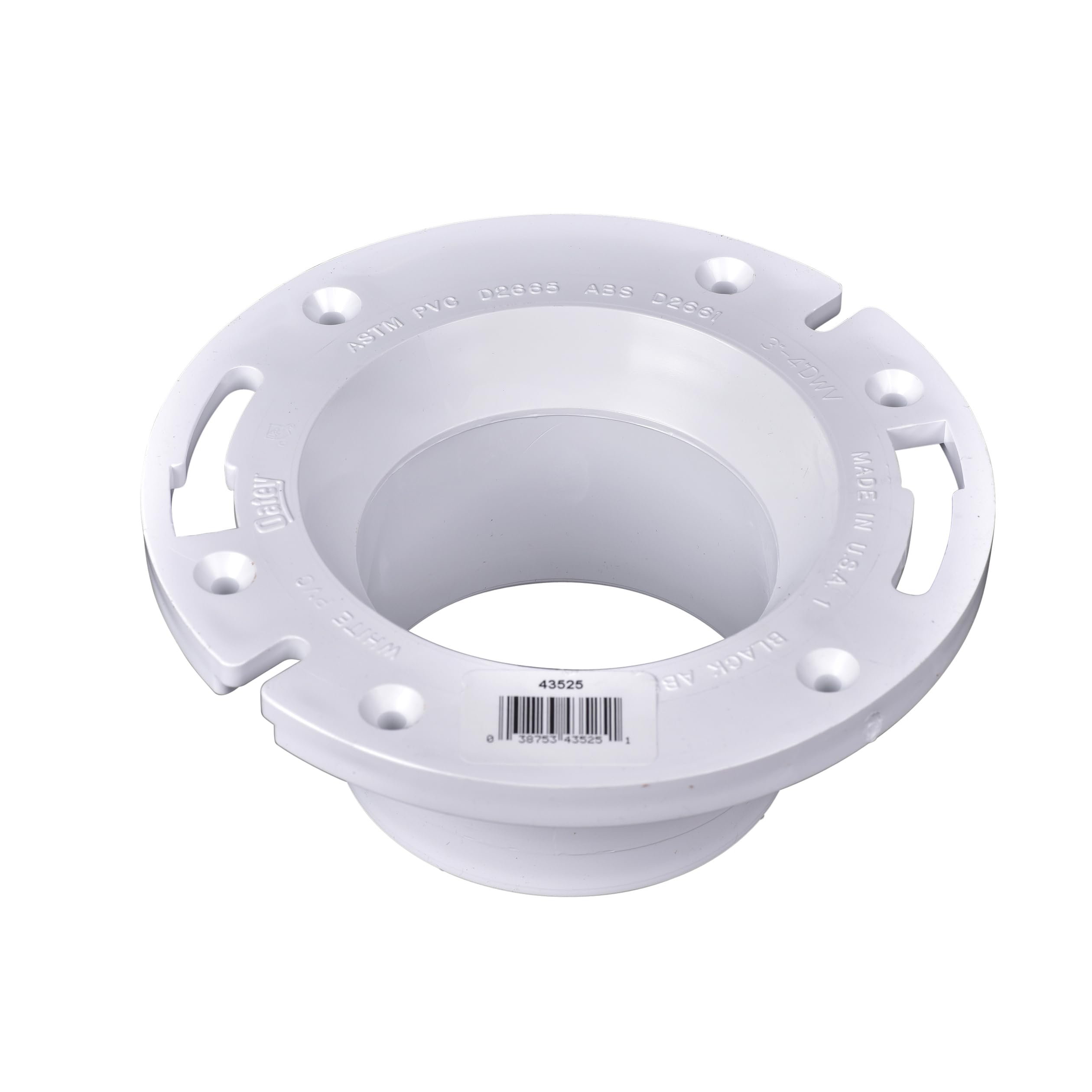 Oatey 3 in. or 4 in. PVC Long Pattern Closet Flange with Plastic Ring without Test Cap