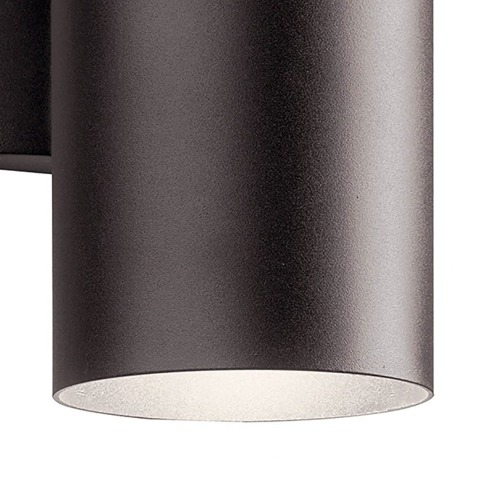 Kichler 11251AZT30, No Family Outdoor Wall Sconce Lighting LED, Textured Architectural Bronze,W 5" x H 12" x D 6 1/2"