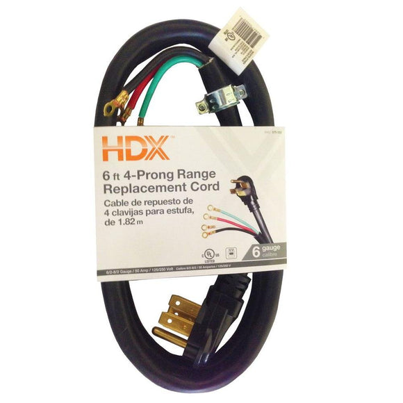 HDX 6 ft. 6/8 4-Wire Range Extension Cord