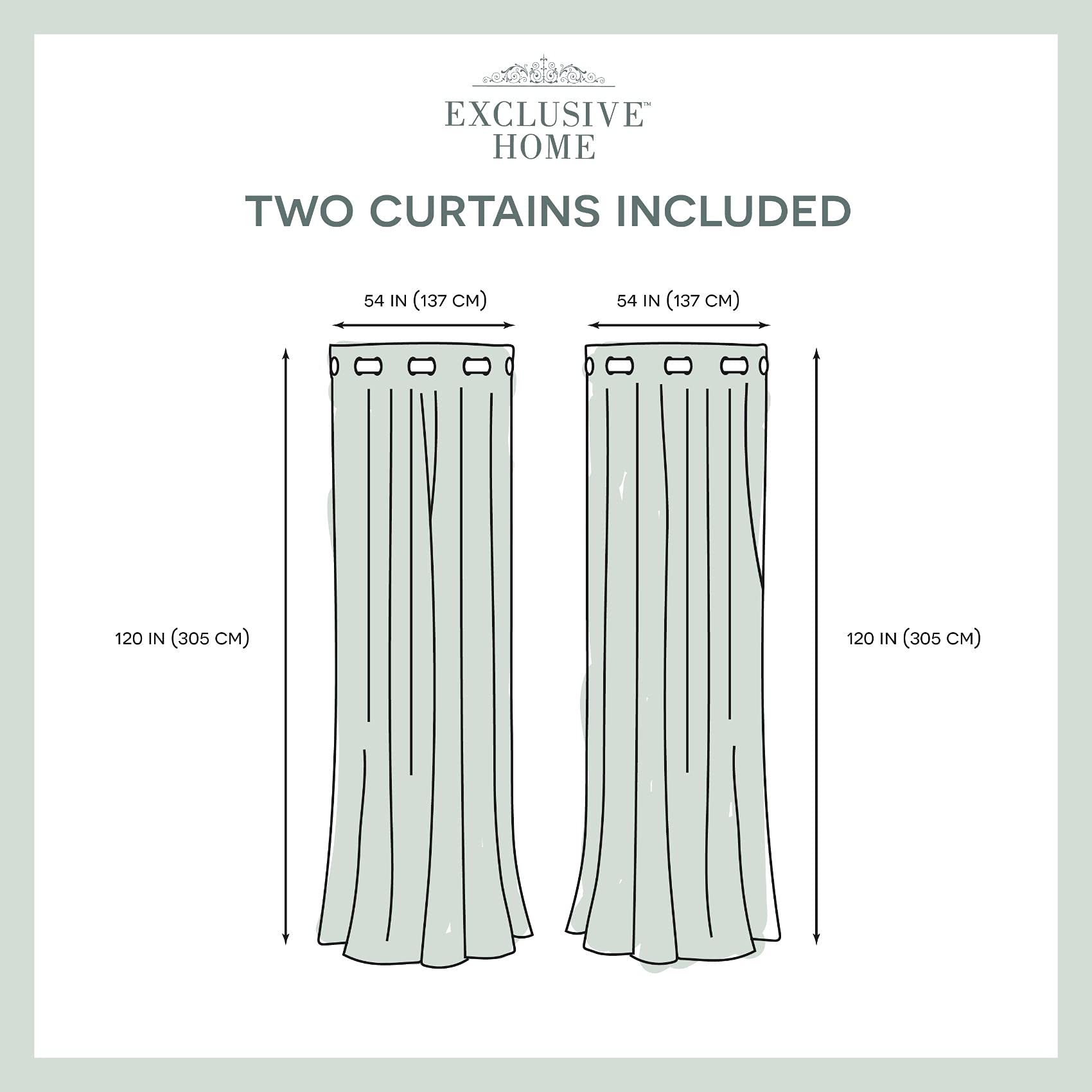 Exclusive Home Biscayne Indoor/Outdoor Two Tone Textured Grommet Top Curtain Panel, 54"x96", Sand, Set of 2