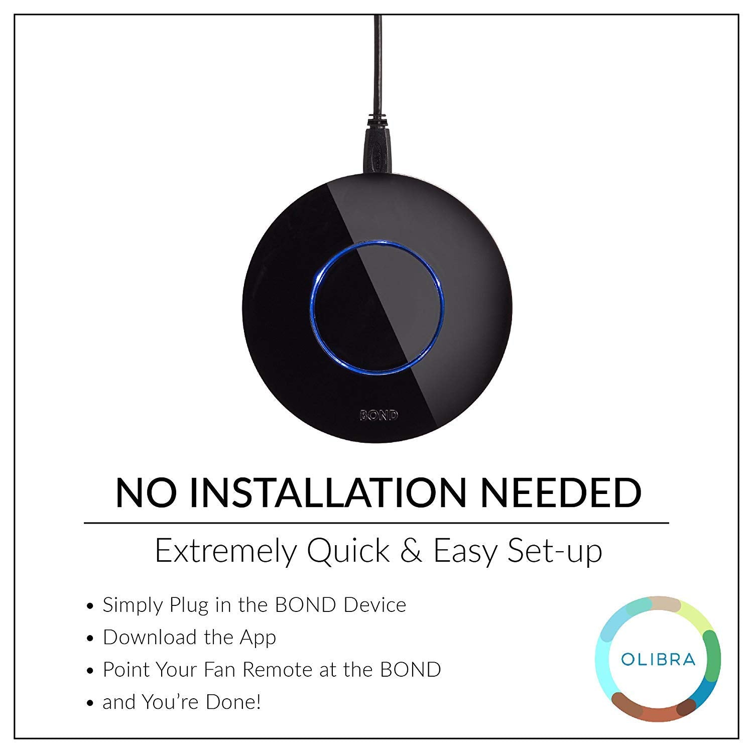 BOND | Add Wifi to Ceiling Fan, Fireplace or Somfy shades | Works with Alexa, Google Home | Remote Control with App | Works with iPhone or Android