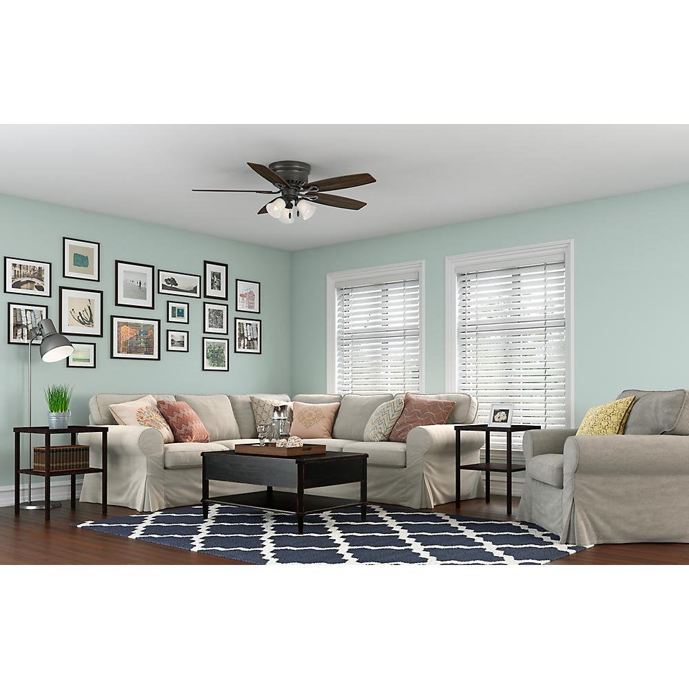 Hunter 52016 Oakhurst 52 in. LED Indoor Low Profile New Bronze Ceiling Fan