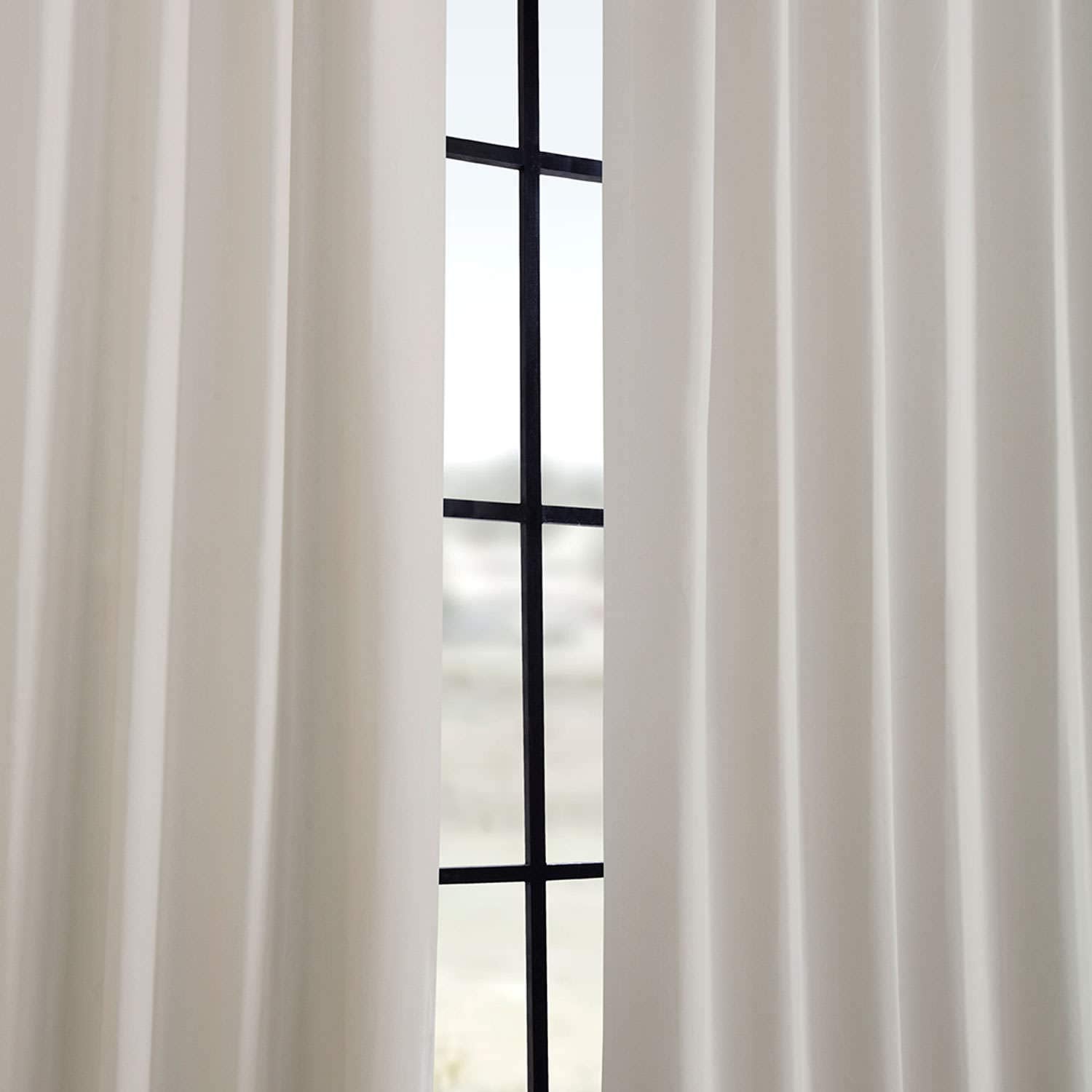 HPD Half Price Drapes Solid Room Darkening Curtains 50 X 84 (1 Panel), BOCH-171113-84, Alabaster Beige