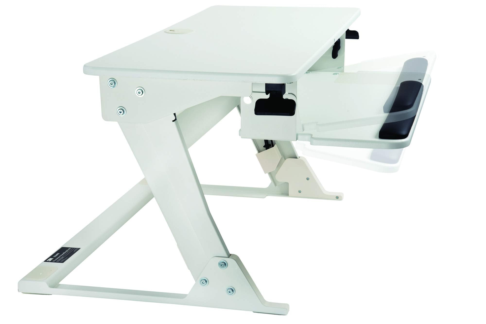 3M Precision Standing Desk, 35.4" x 23.2" x 6.2" to 20", White