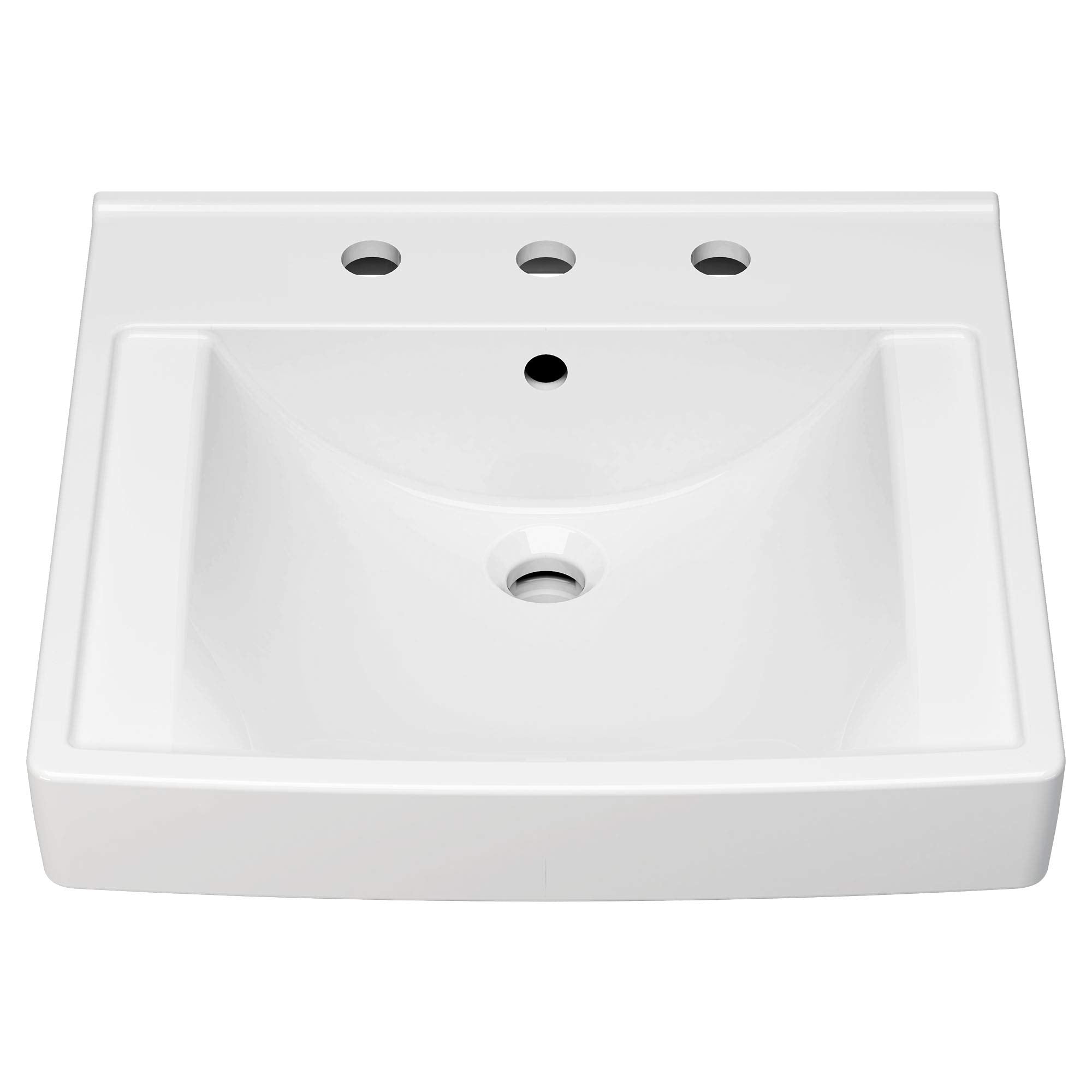 American Standard 9134008EC.020 Decorum Vitreous China Wall-Hung Vessel Sink with 8 in. Widespread Faucet Holes, White