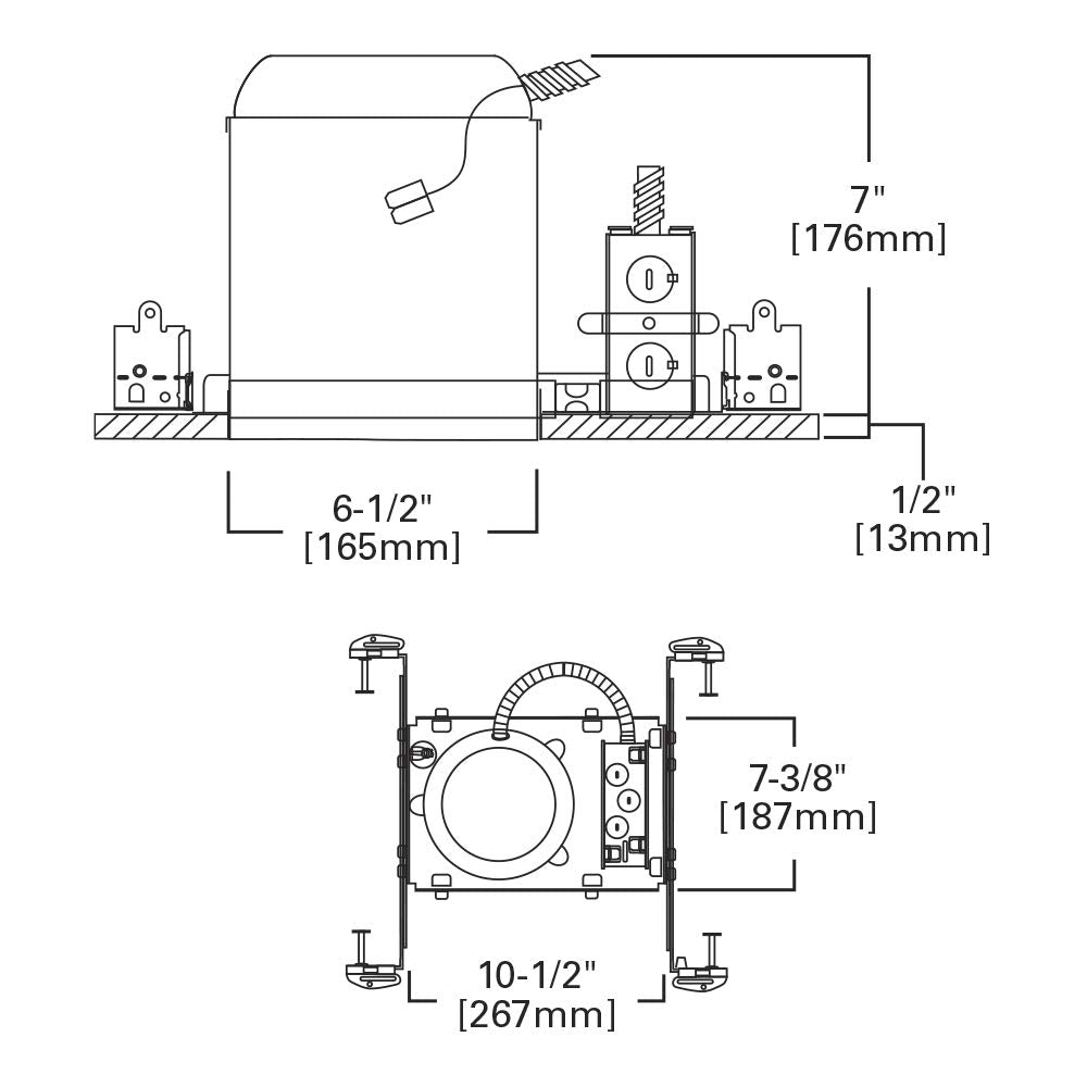 Halo Recessed H750ICAT-6PK LED Housing, IC Air-Tite, for listed LED Modules (6 Pack), 6"