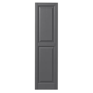 Ply Gem Shutters and Accents VINRP1551 16 Raised Panel Shutter, 15", Gray
