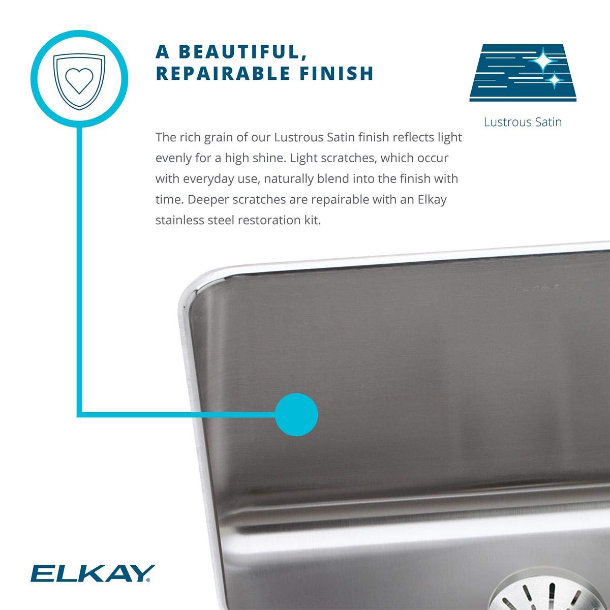 Elkay ELUH281610PDBG Lustertone Classic Single Bowl Undermount Stainless Steel Sink Kit with Perfect Drain