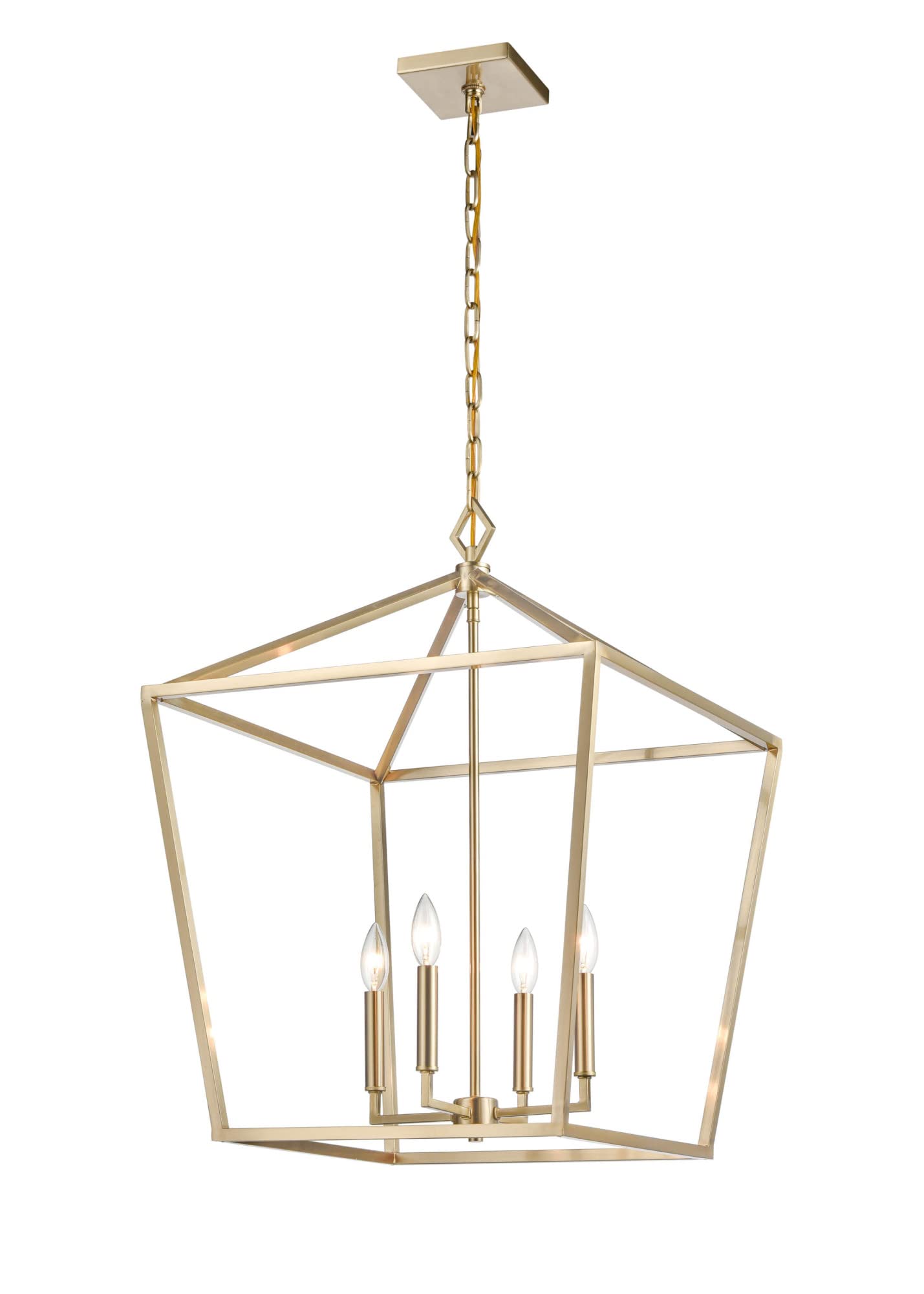 Millennium 3254-VG Four Light Pendant, Gold, Champ, Gld Leaf