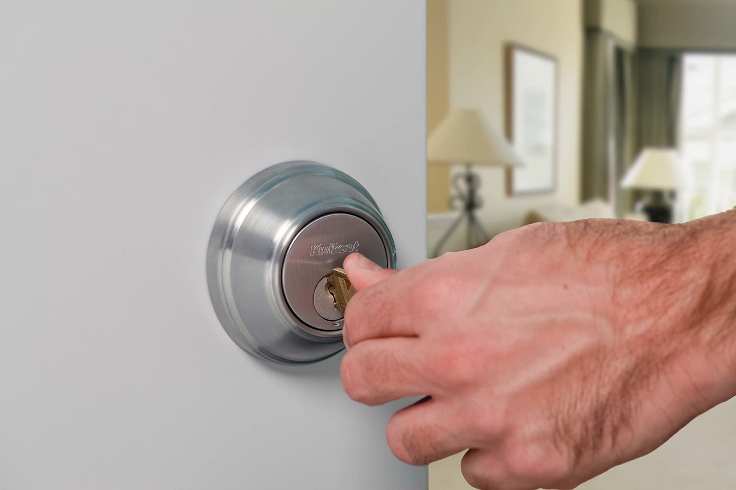 Kwikset 665-S Double Cylinder Deadbolt with SmartKey from The 660 Series - Satin Nickel