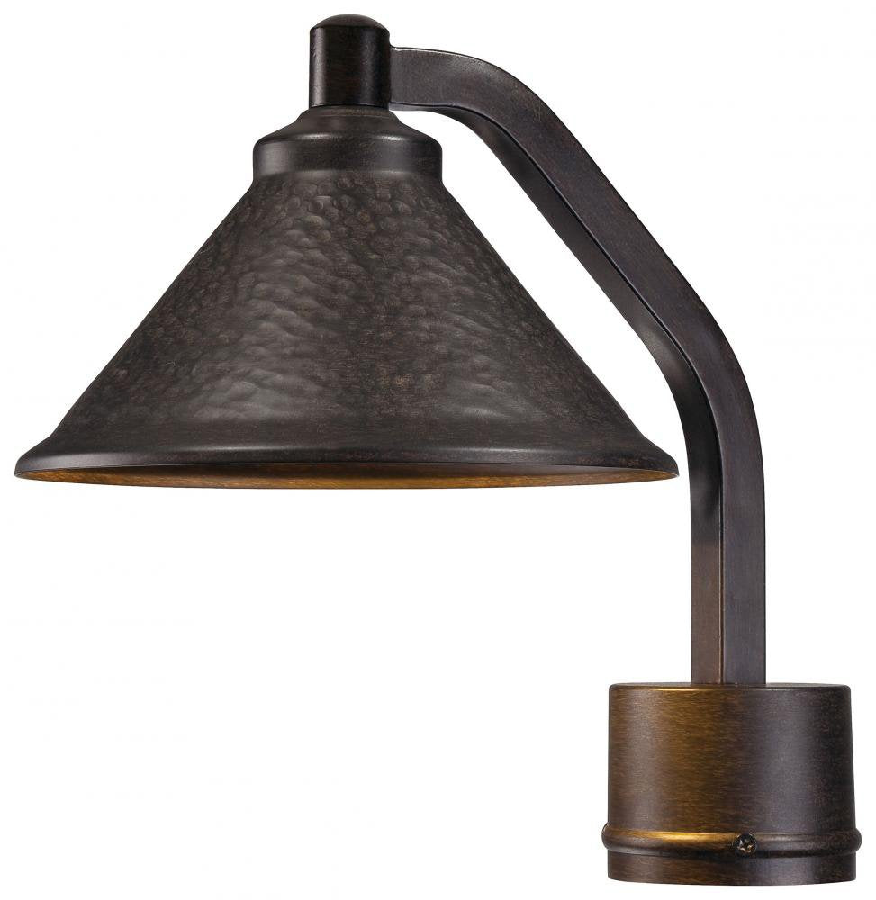 Minka Lavery 1 Light LED Post Mount in Aspen Bronze Finish w/Metal Shade