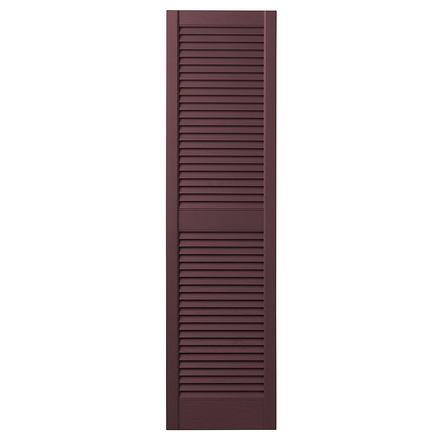 Ply Gem Shutters and Accents VINLV1559 SK Louvered Shutter, 15", Vineyard Red