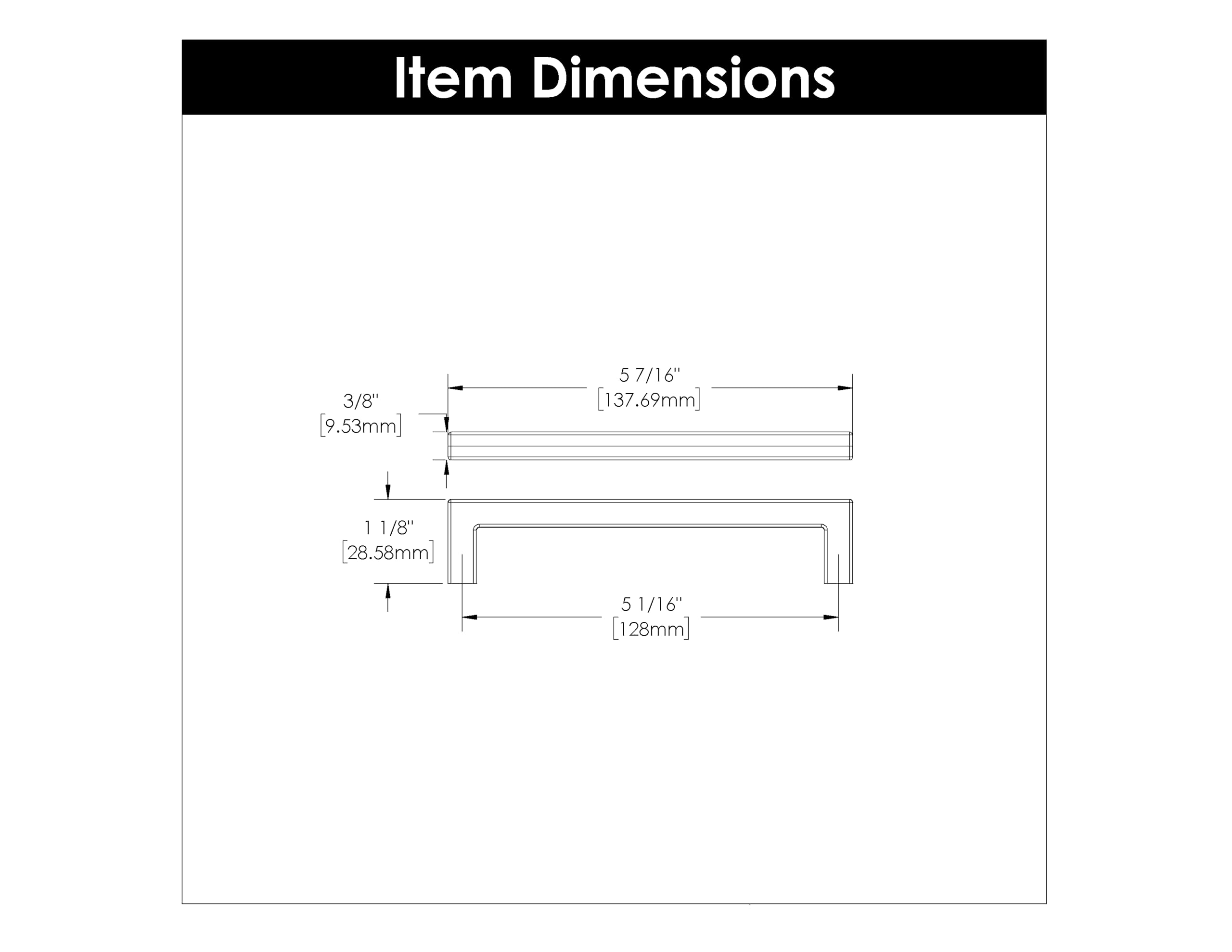 Hickory Hardware Solid Core Kitchen Cabinet Pulls, Luxury Cabinet Handles, Hardware for Doors & Dresser Drawers, 5-1/16 Inch (128mm) Hole Center, Elusive Golden Nickel, Skylight Collection (Pack of 1)