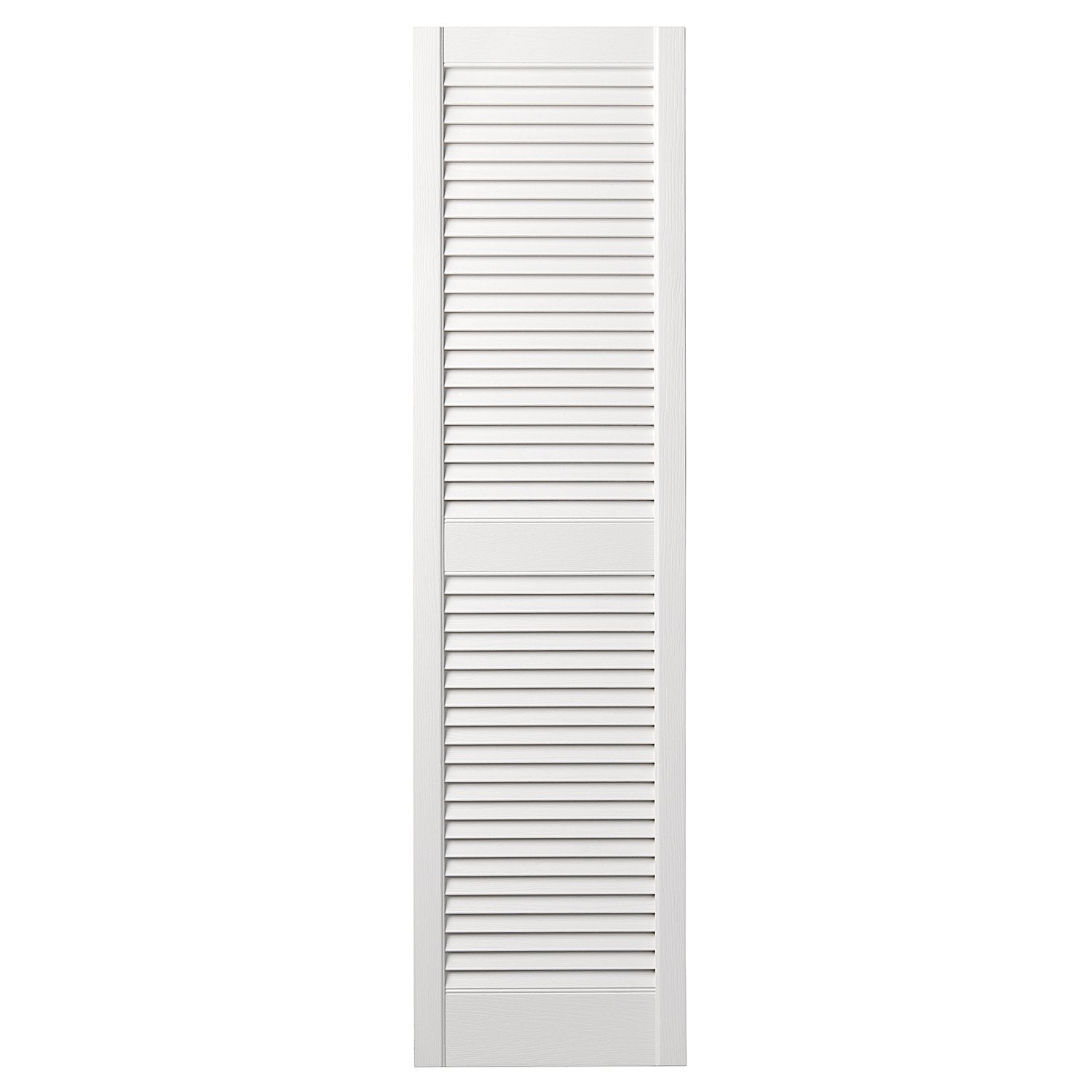 Ply Gem Shutters and Accents VINLV1559 11 Louvered Shutter, 15", White