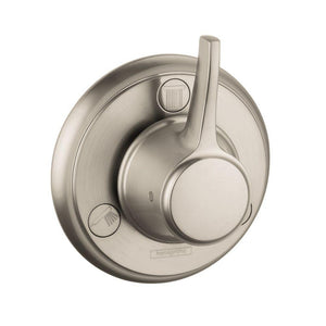 hansgrohe Ecostat Classic 1-Handle 5-inch Wide Diverter Valve Trim Only in Brushed Nickel, 15934821