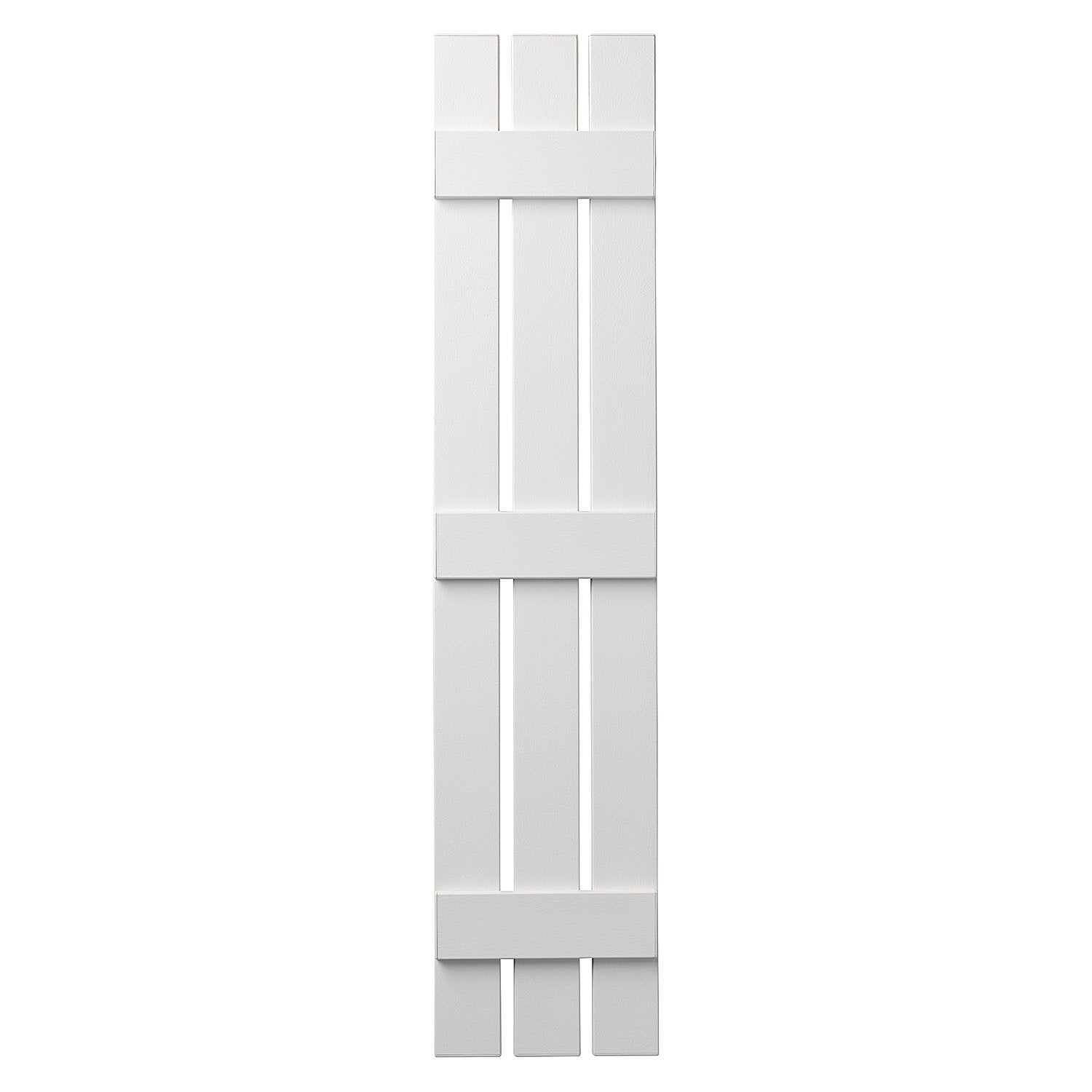 Ply Gem Shutters and Accents VIN301255 11 3 Board Open Board & Batten Shutter, White