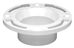 Oatey 3 in. or 4 in. PVC Long Pattern Closet Flange with Plastic Ring without Test Cap