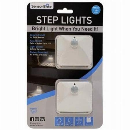 Trisales Marketing Wireless Motion-Activated LED Sensor Brite Step Lights - Pack of 2