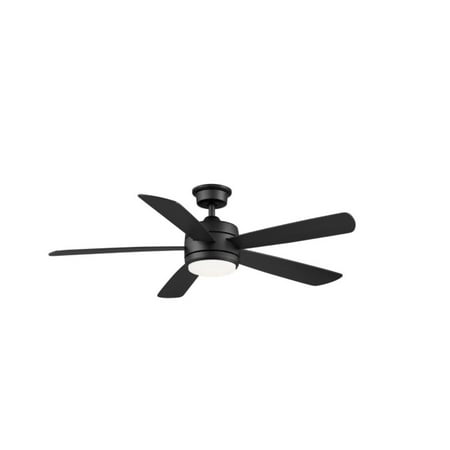 Hampton Bay Averly 52  LED Matte Black Ceiling Fan w/Remote with Color Changing