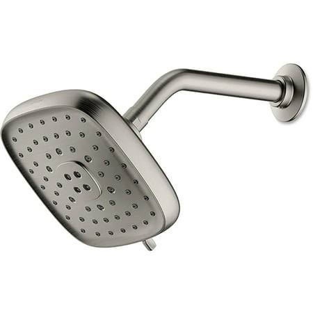 KOHLER Fordra 3-Spray Patterns 6.817 in. Wall Mount Fixed Shower Head in Vibrant Brushed Nickel