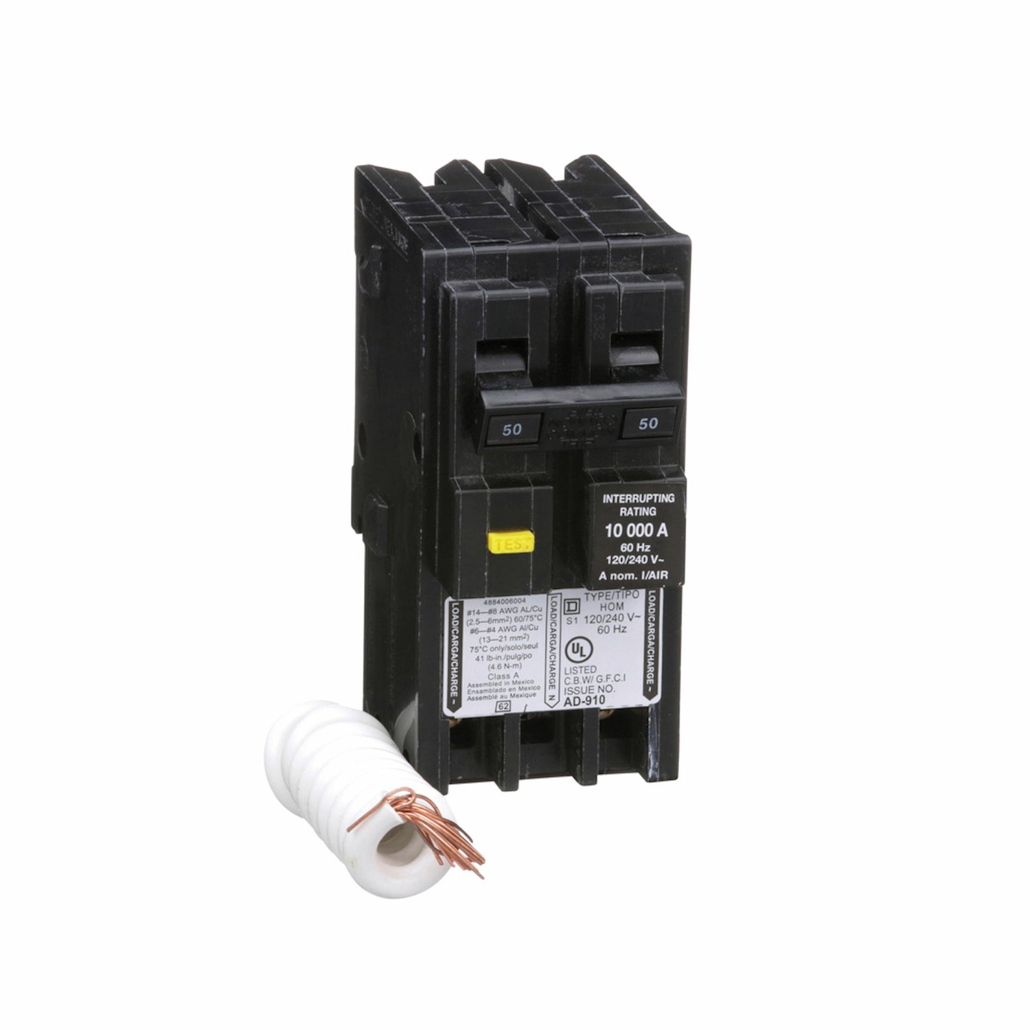 HOM250GFICP Homeline 50-Amp Ground Fault Circuit Breaker - Quantity 1