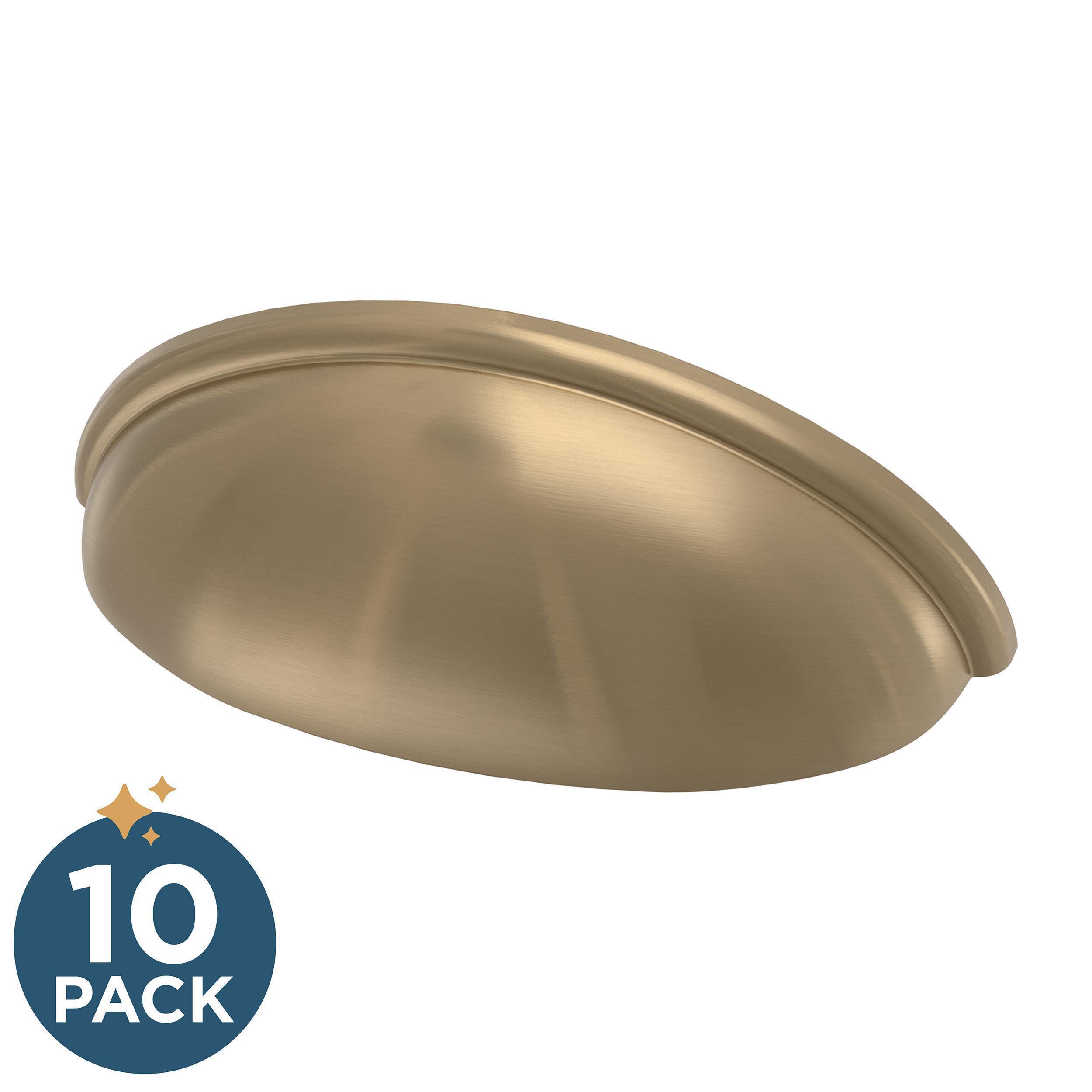 Franklin Brass Contemporary Cup (5-Pack) Cabinet Handles 3" Hole to Hole Champagne Bronze Kitchen Cabinet Pulls Drawer Handles Cabinet Hardware Dresser Gold Drawer Pulls P34702K-CZ-B