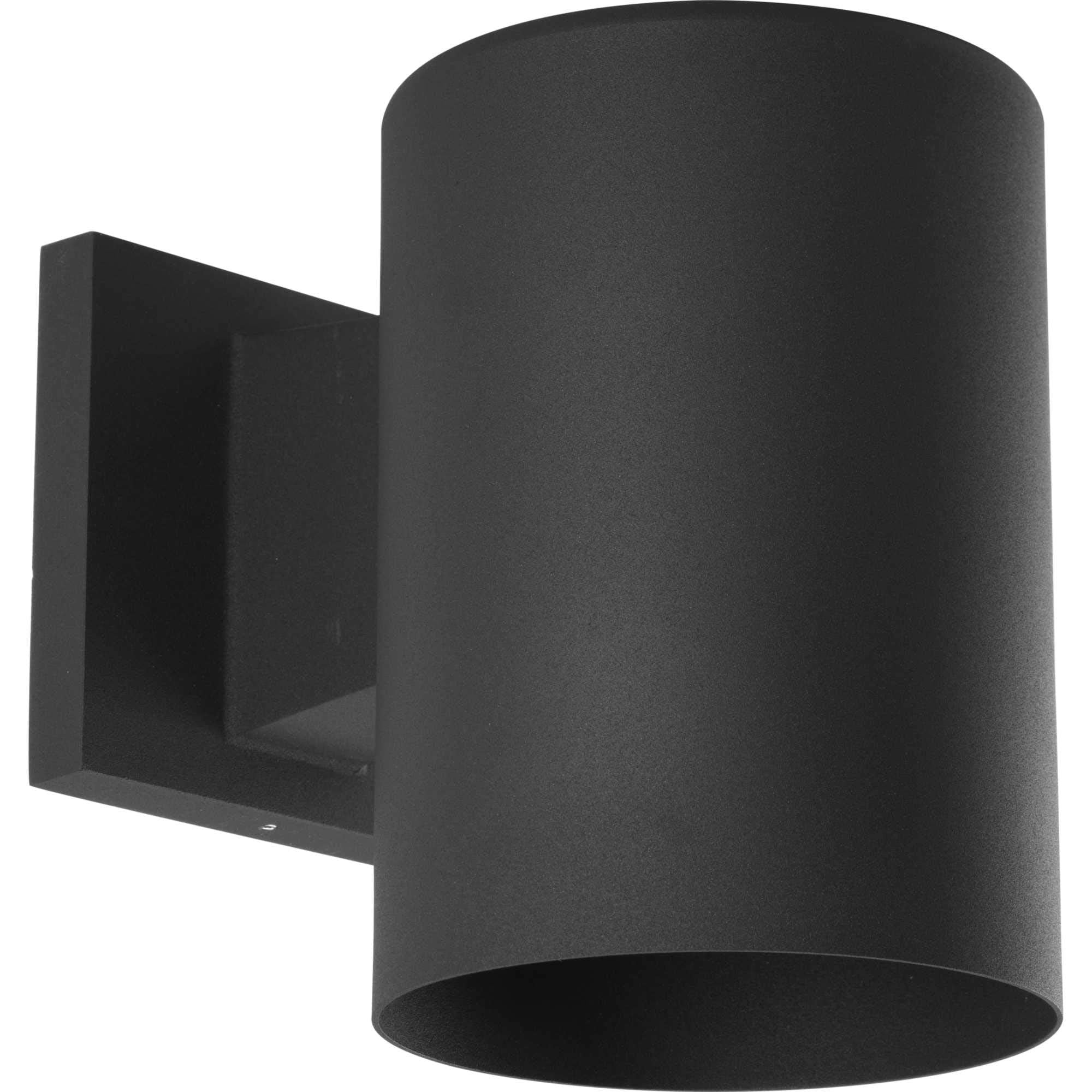 Progress Wall Mount Down Cylinder, 1 X 75 watt, PAR-30/BR-30 Incandescent Lamp, Black