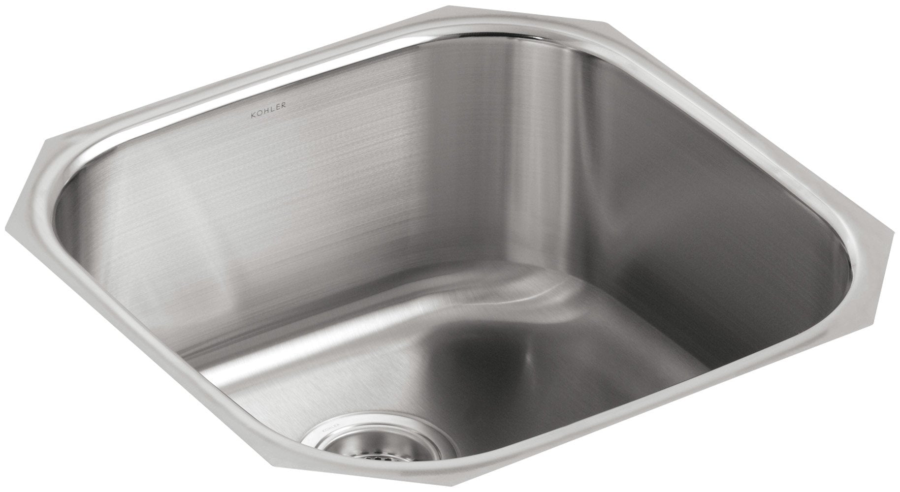 KOHLER K-3335-NA Undertone Extra Large Rounded Undercounter Kitchen Sink, Stainless Steel