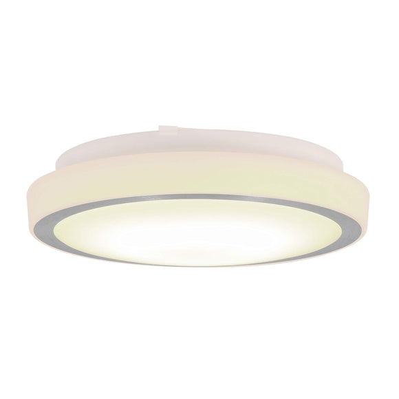 artika Pluto 25W Smart Wi-Fi LED Flush Mount Ceiling Light Fixture, White Ideal for Bedroom, Hallway, Kitchen, 1750 Lumens 2700 Kelvin Made of Aluminum, No Bulb Required