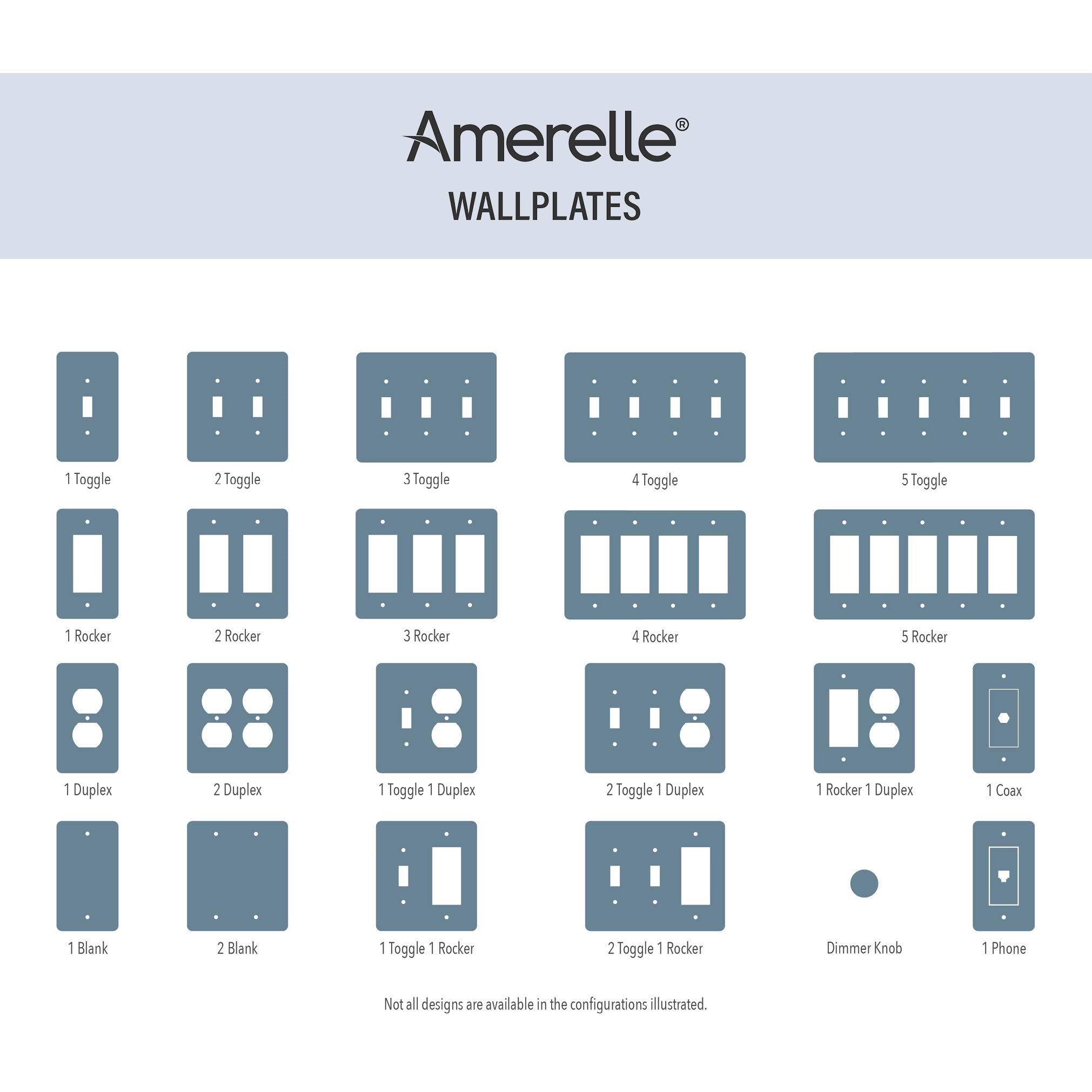 Amerelle 2040R4W Deerfield Wallplate, 1 Rocker, Wood, White, 1-Pack