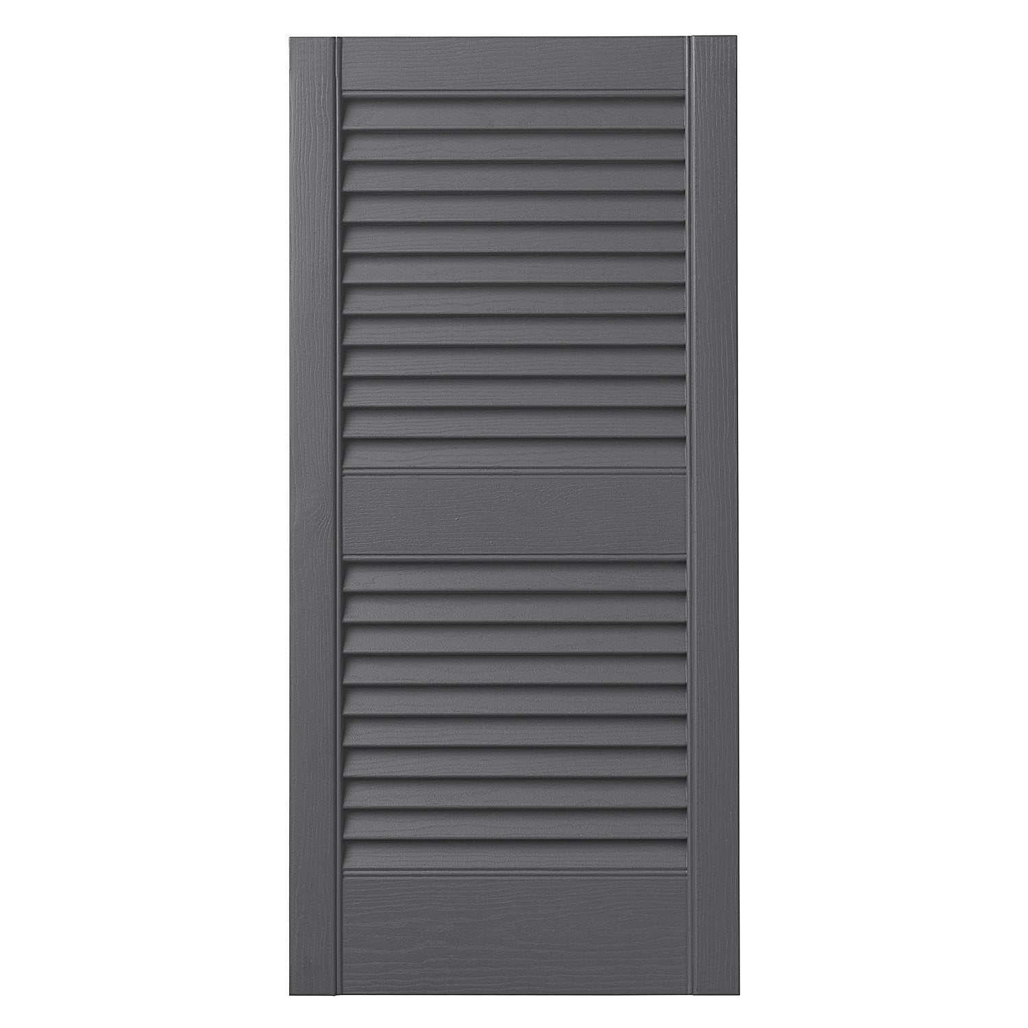 Ply Gem Shutters and Accents VINLV1535 16 Louvered Shutter, 15", Gray